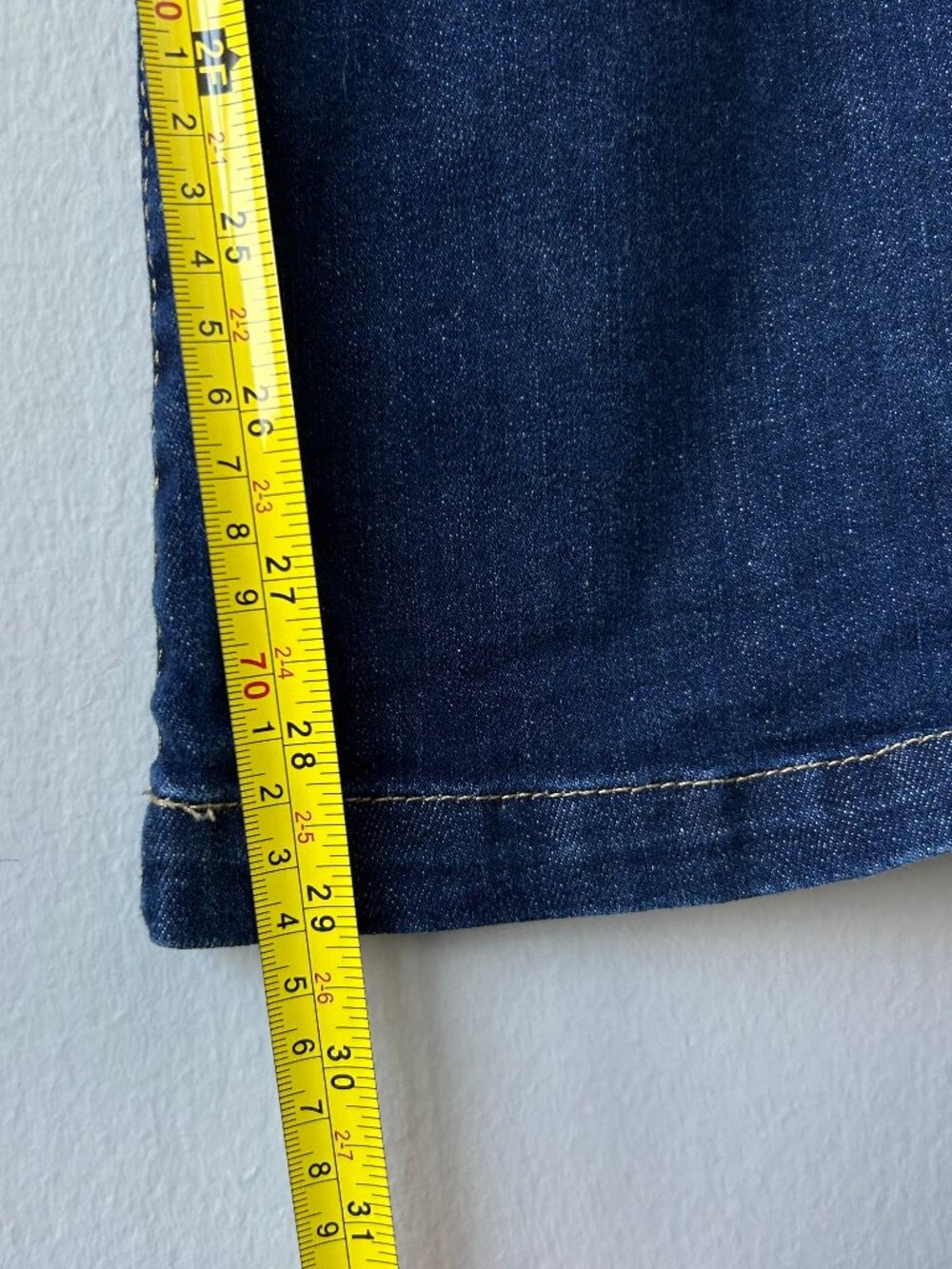 Saint + Sofia Bowie Flare Jeans Dark Wash Patch Pocket Stretch Women Size 26 - Picture 11 of 11